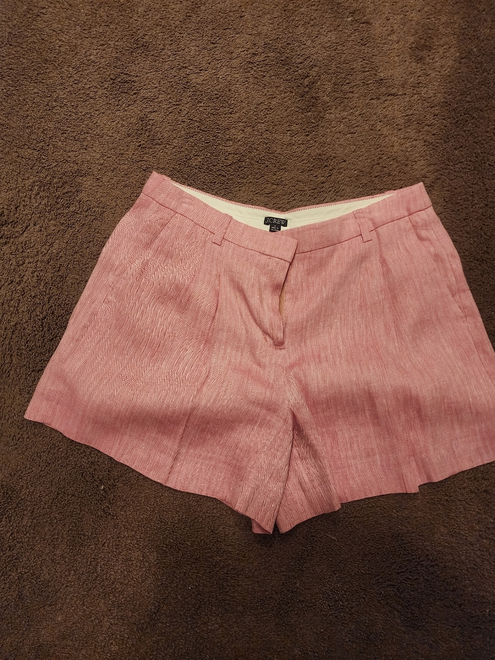 J.Crew Lucia short in herringbone linen blend, Sz 6